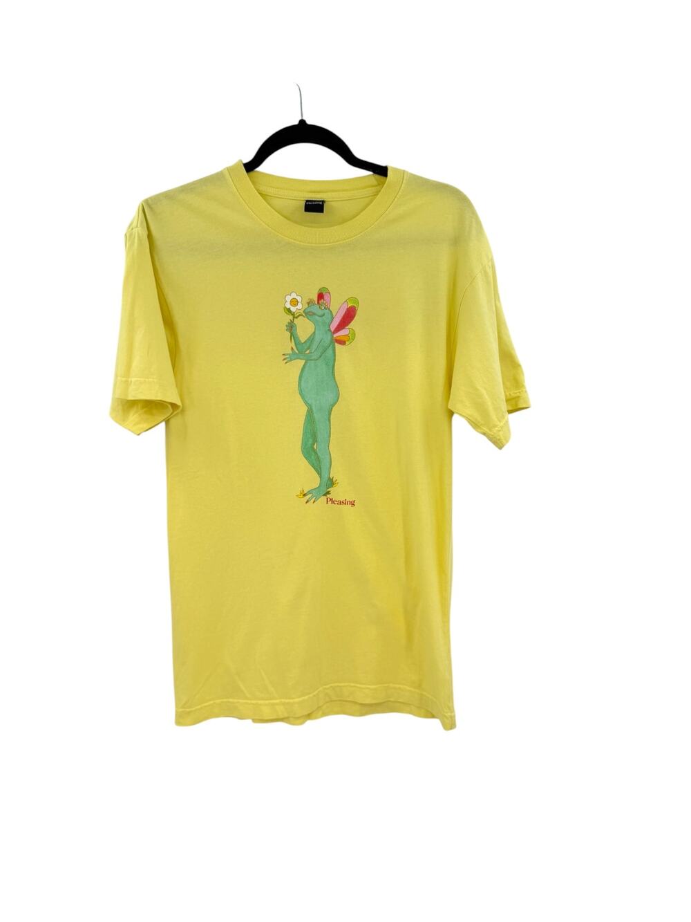Pleasing Harry Styles Shroom Bloom Frog Graphic T-Shirt Yellow Size XS